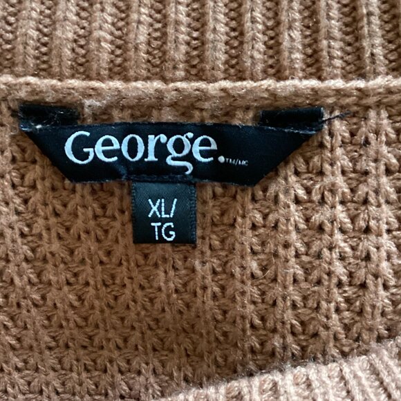 Bundle of 2 Women's Sweaters George Joe Fresh Brown Red Oversized Relaxed Fit - Picture 6 of 13